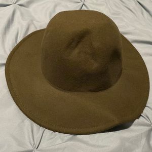 Wide Brim Fedora Green by Carbon Elements